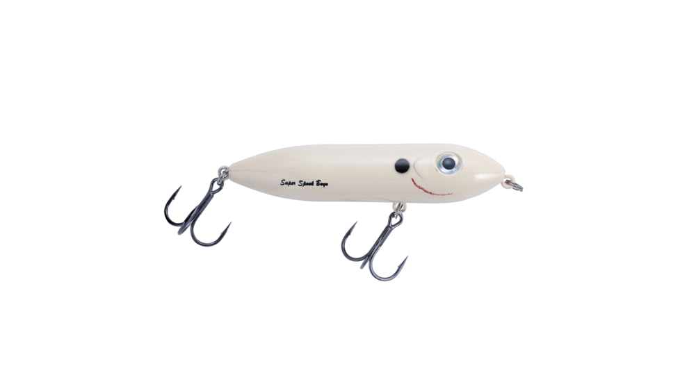 Heddon Super Spook Boyo Topwater Walking Bait, 3in, 3/8 oz, Bone, X923514
