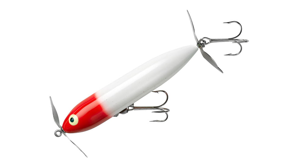 Heddon Wounded Zara Spook Topwater Walking Bait, 3.5in, 1/2 oz, Red Head, XP9255RH