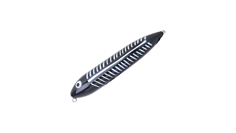 Heddon Zara Puppy Topwater Walking Bait, 3in, 1/4 oz, Black Shore Minnow, X9225XBW