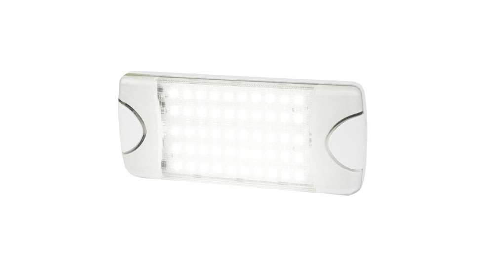 Hella Marine DuraLED 50 Low Profile Interior/Exterior LED Lamp w/ Spreader Beam, Wide White, 980629501