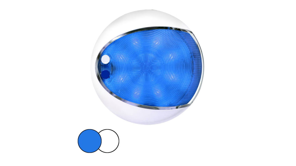 Hella Marine EuroLED 175 Surface Mount Touch Lamp w/ White Housing, White/Blue, 959951121