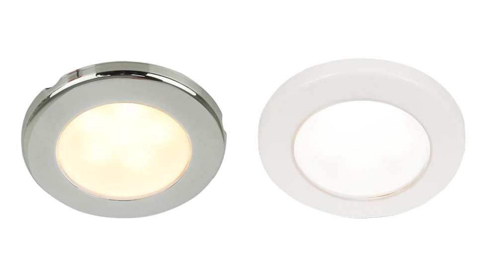 Hella Marine EuroLED 75 3&quot; Round Screw Mount Down Light, Warm White, White