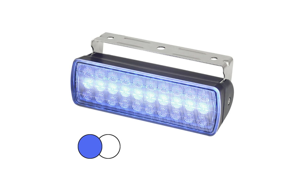 Hella Marine Sea Hawk XL Dual Color LED Flood Light, Black Housing, Blue/White LE, 980950061