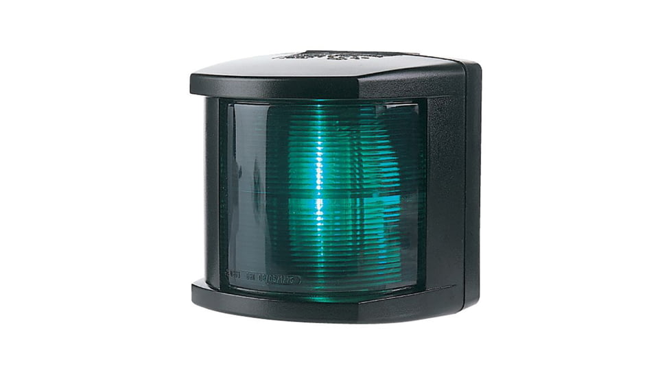 Hella Marine Incandescent Starboard Navigation 12V LED Light w/ Housing, 2nm, Black, 2984345