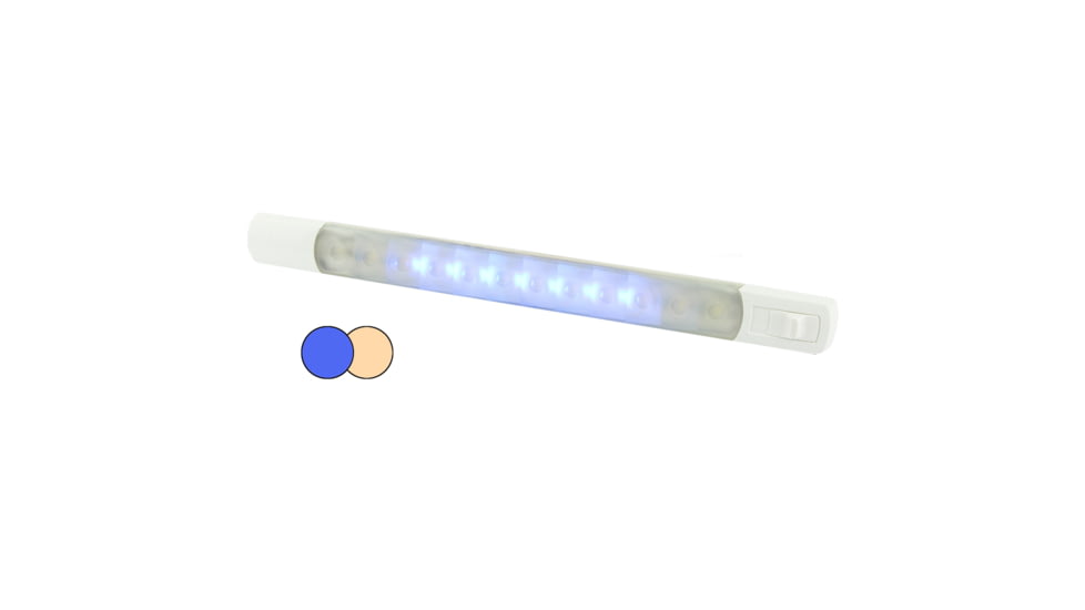 Hella Marine Surface Strip 12V LED Light w/Switch, Warm White/Blue, 958121111