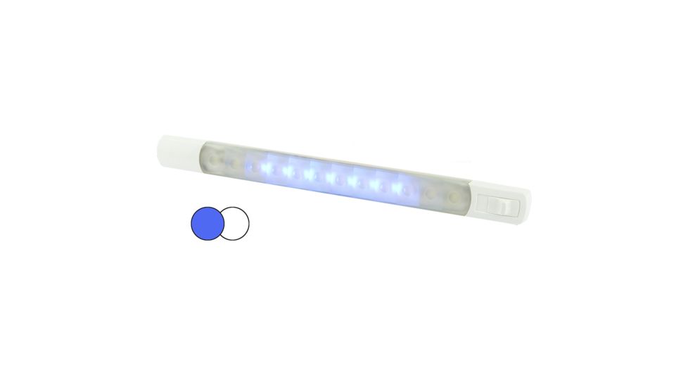 Hella Marine Surface Strip 12V LED Light w/Switch, White/Blue, 958121011