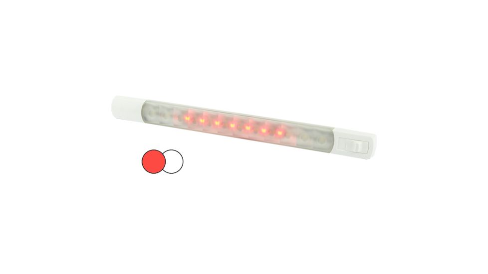 Hella Marine Surface Strip 12V LED Light w/Switch, White/Red, 958121001