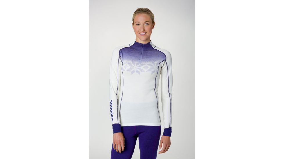 Helly Hansen HH Warm Freeze 1/2 Zip - Women's-White/Nordic Purple-X-Small
