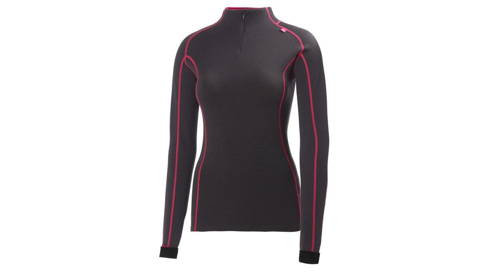 Helly Hansen HH Warm Freeze 1/2 Zip - Womens-Ebony/Magenta-Medium