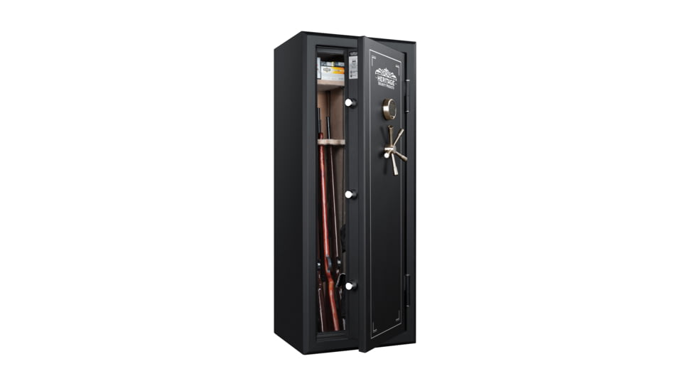 Heritage Security Products 24 Gun Fire and Waterproof Gun Safe with E-Lock, Black Santex, Oversized, 24EBH
