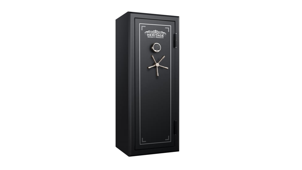 Heritage Security Products 24 Gun Fire and Waterproof Gun Safe with E-Lock, Black Santex, Oversized, 24EBH
