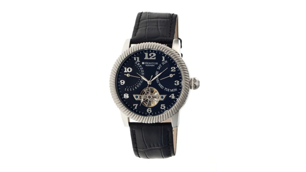 Heritor Automatic Hr2002 Piccard Mens Watch, Black HERHR2002