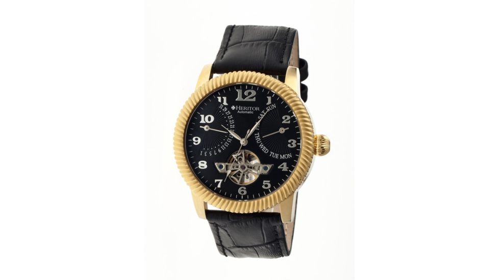 Heritor Automatic Hr2004 Piccard Mens Watch, Black HERHR2004