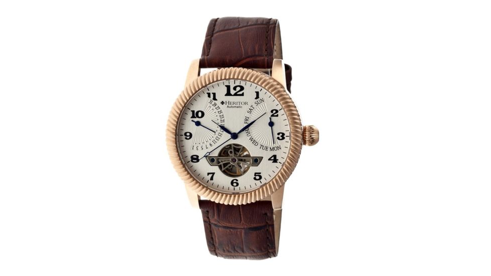 Heritor Automatic Hr2005 Piccard Mens Watch, Silver HERHR2005