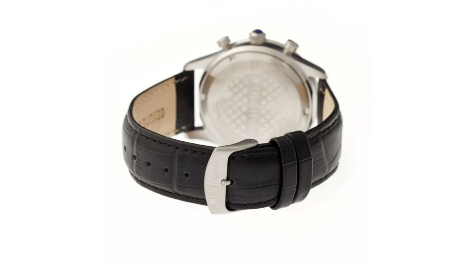 Heritor Earnhardt Collection Mens Watch, Silver Dial, Black HERHR3101