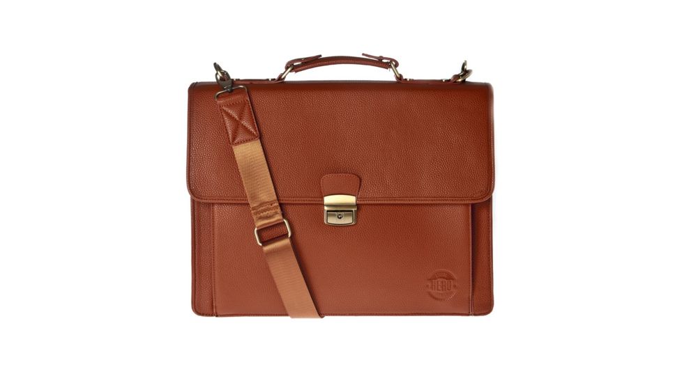 Hero Briefcase Mckinley Series 545BRN Better Than Leather, Brown HROB545BRN