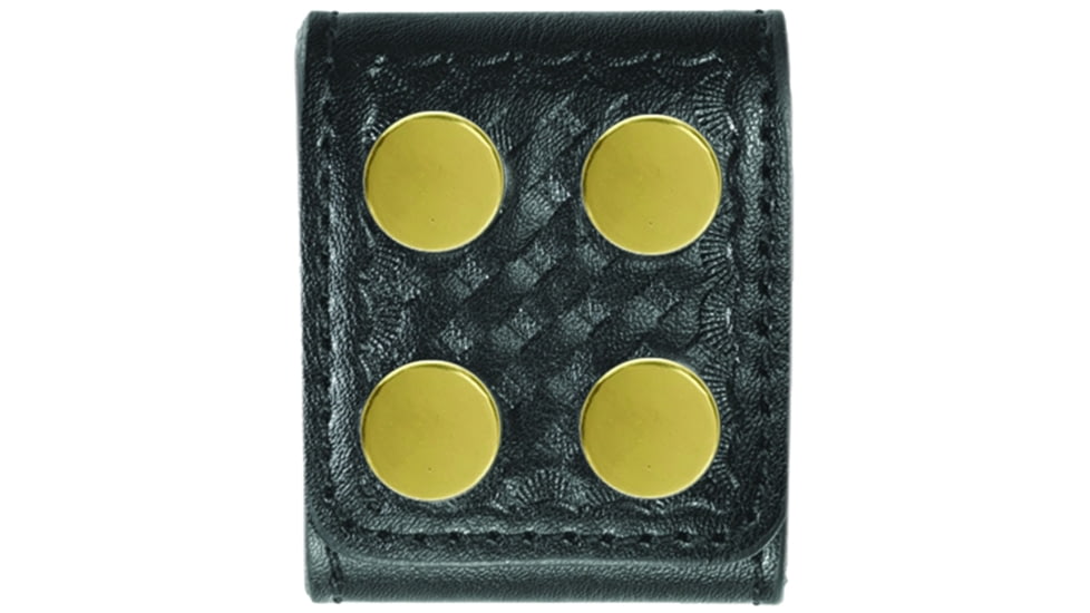 HERO'S PRIDE AirTek Extra Wide Belt Keepers, 2in, 2 Pack, Basket Weave, Brass Hardware, Black, 1498WA