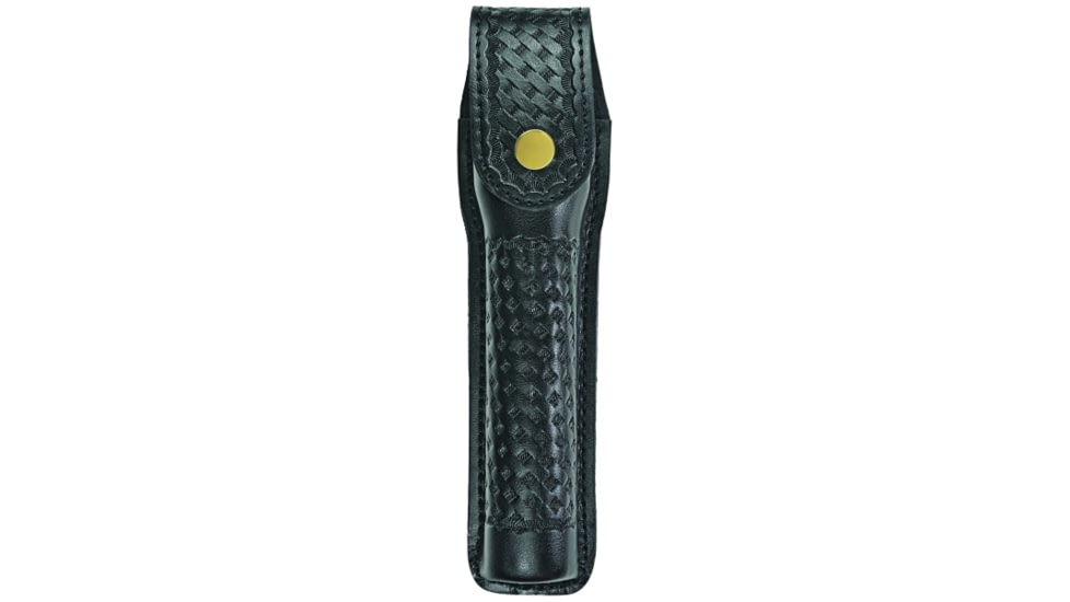 HERO'S PRIDE AirTek Flashlight Case, Large, 33mm, Basket Weave, Brass Hardware, Black, 1470WA