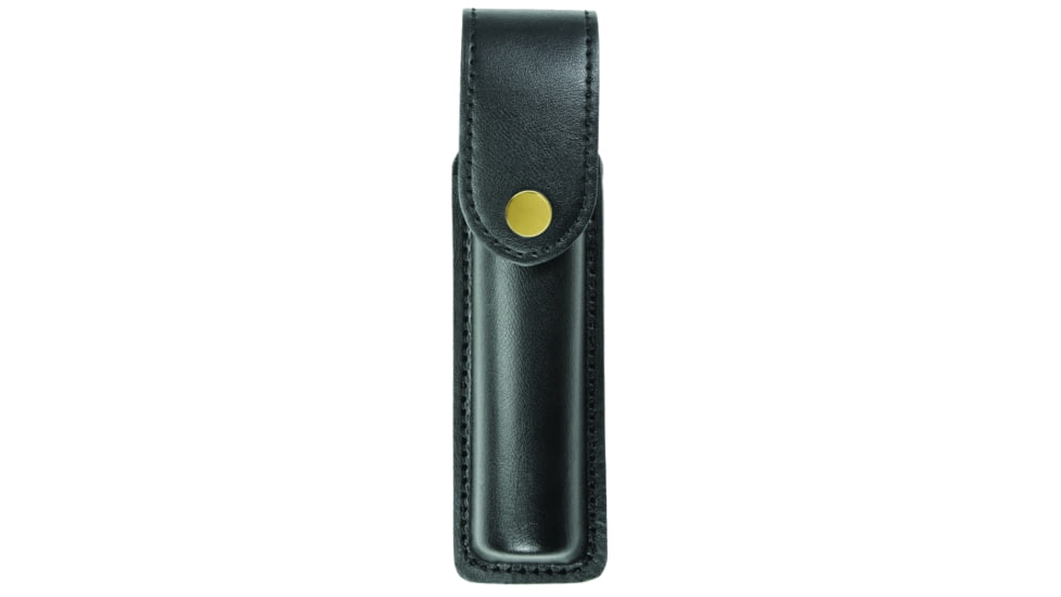 HERO'S PRIDE AirTek Flashlight Case, Medium, 28mm, Plain, Brass Hardware, Black, 1466PA