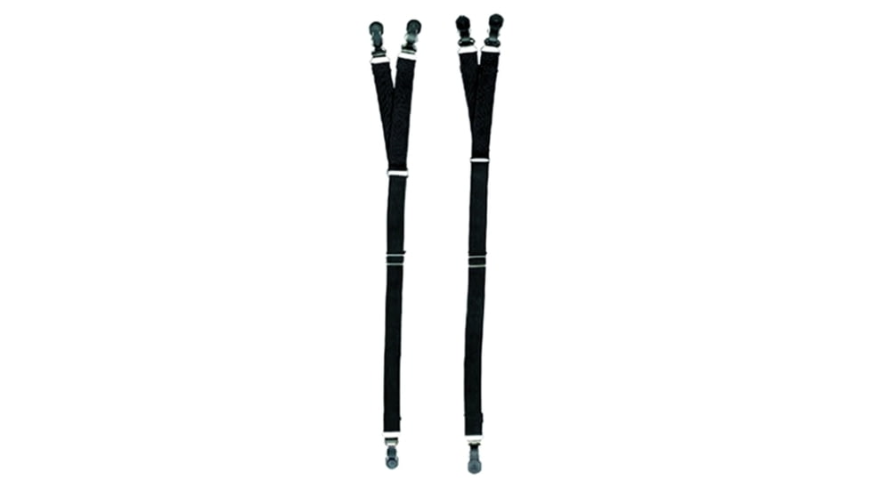 HEROS PRIDE Adjustable Shirt Stays - Y-style - Set Of 2, Black - 9055B