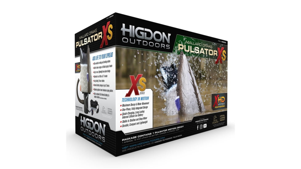 Higdon Outdoors 50033 XS Pulsator Mallard Drake Black/Gray Rechargeable 12V Li-ion