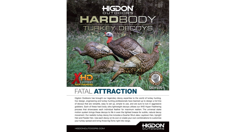 Higdon Outdoors Hard Body Upright Hen Turkey Decoy, 63111