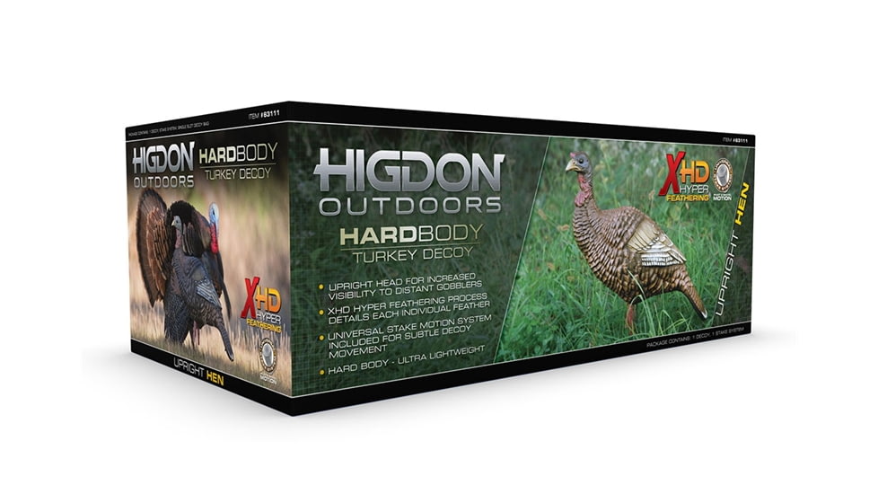 Higdon Outdoors Hard Body Upright Hen Turkey Decoy, 63111