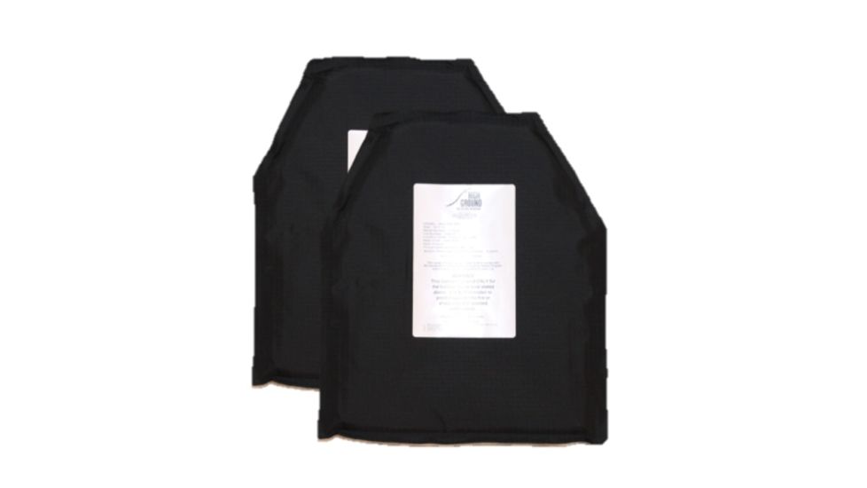 High Ground Gear AFCT3A, Plate Carrier Insert, Shooter, 10X12, NIJ 0101.06, Set, Black, HG-AFCT3A-525-10X12-SH-PB