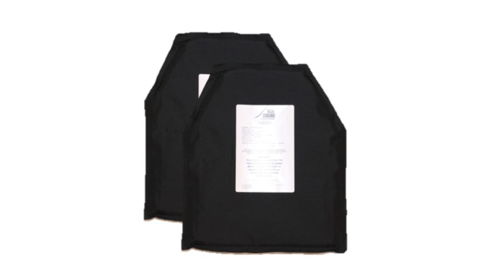 High Ground Gear AFCT3A, Plate Carrier Insert, Shooter, 11X14, NIJ 0101.06, Set, Black, HG-AFCT3A-525-11x14-SH-PB