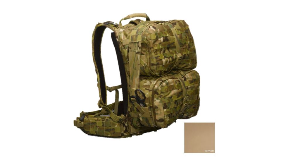 High Ground Gear HG Rigid-Frame, Modular Trauma Pack with SM/MD Waist Belt, Coyote, HG-8317-4