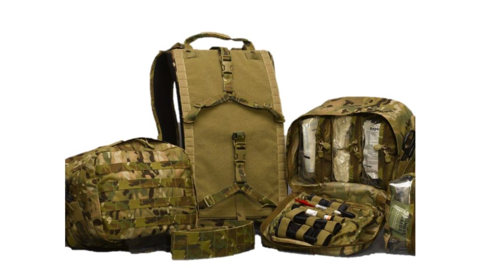 High Ground Gear HG Rigid-Frame, Modular Trauma Pack with SM/MD Waist Belt, Multi-Cam, HG-8317-1