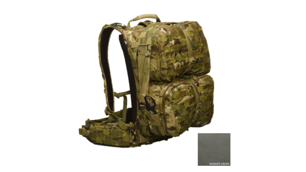 High Ground Gear HG Rigid-Frame, Modular Trauma Pack with SM/MD Waist Belt, Ranger Green, HG-8317-5