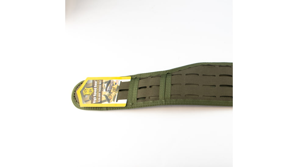 High Speed Gear Hsg, Laser Slim Grip Padded Belt, Slotted, Olive Drab, Small, 33SLB0OD