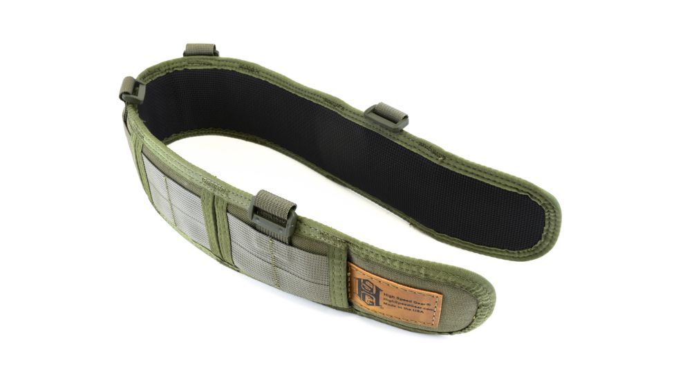 High Speed Gear HSGI Slim Grip Padded Belt Slotted, Small, Olive Drab, 33SPB0OD