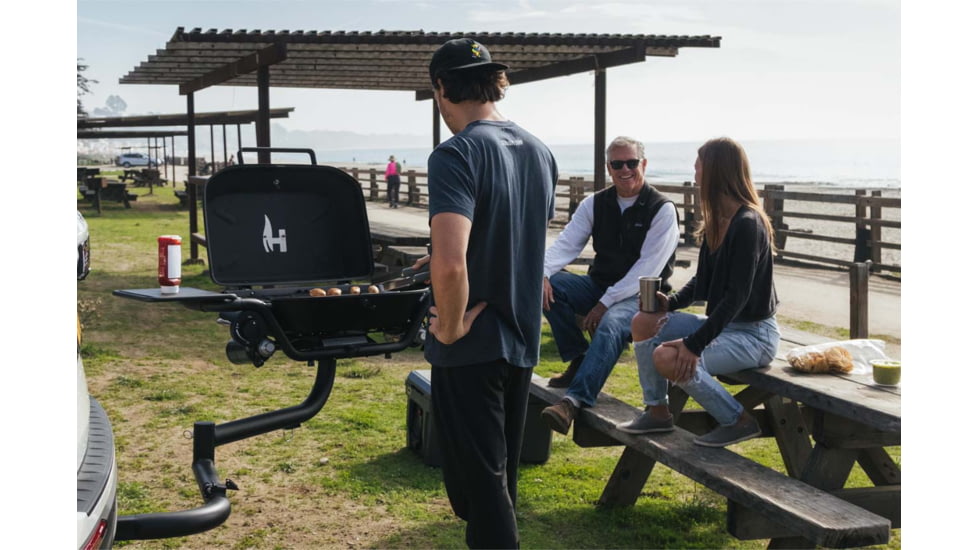 HitchFire F-20 Propane Driver Side Gas Grill, Black, Large, HFG01F2001DRS