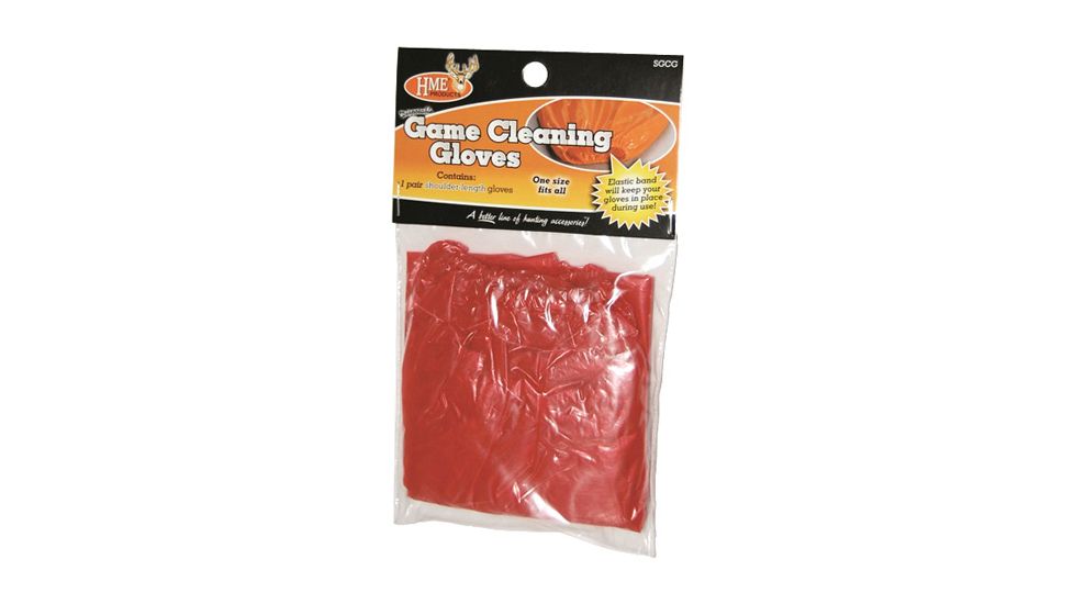Hme Products Hme Game Cleaning Glove Shoulder Length Orange 1 Pair