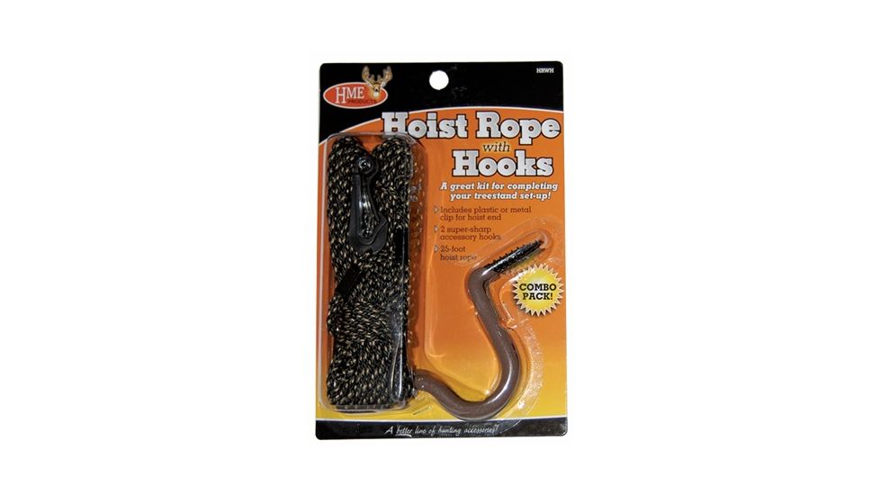 HME Products Hoist Rope w/ Hooks, 25 ft, HME-HRWH