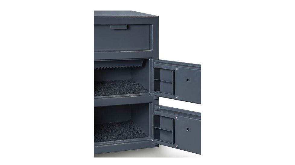 Hollon Safe Hollon FDD-3020EE Double Door Depository Safe, Gray, Medium FDD-3020EE