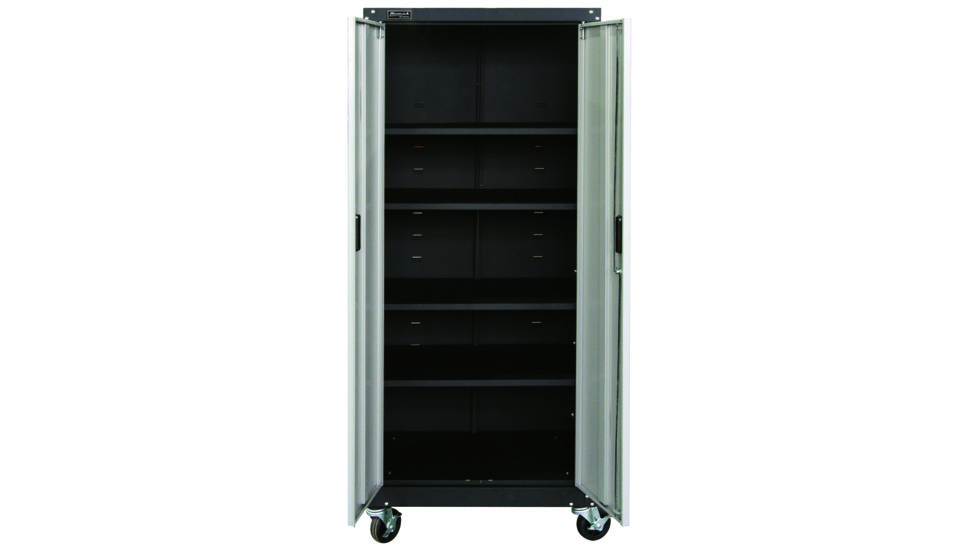 Homak 2 Door Tall Mobile Cabinet w/ 4 Shelves GS00765021