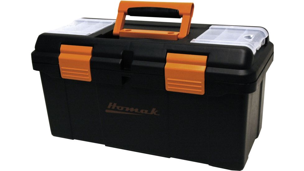 Homak 20in Plastic Tool box w/ Tray &amp; Dividers BK00119005