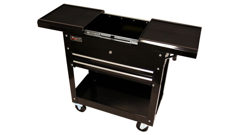 Homak 27in Professional Tool Cart w/ 2 Drawers - Black BK06022704