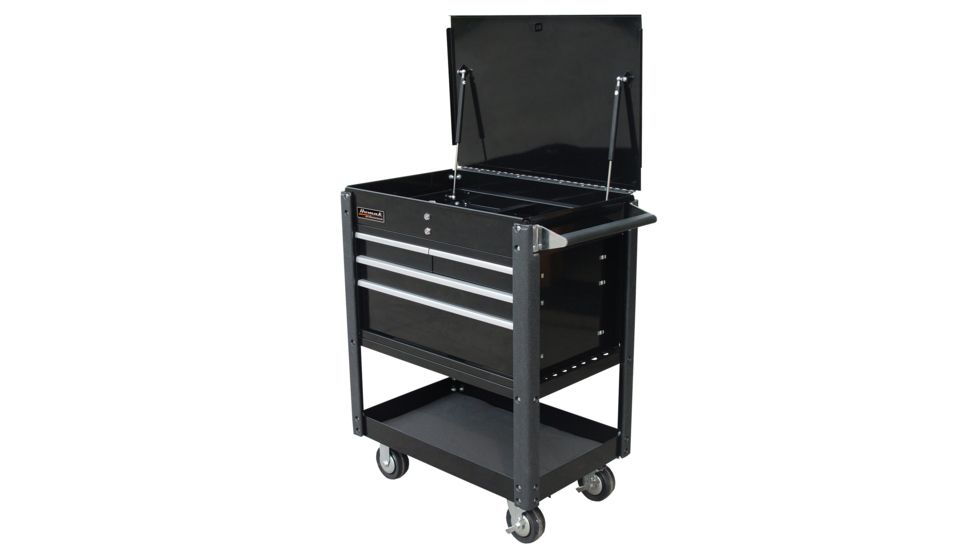 Homak 35in Professional 4  Drawer Service Cart  - Black BK06032000