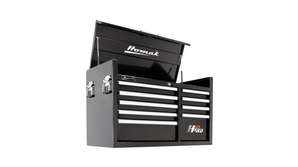 Homak 41in H2Pro Series-9 Drawer Top Chest, Black, Large BK02041091