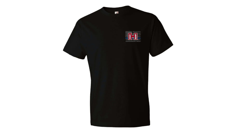 Hornady Blue Line T-Shirt - Mens, Black, Extra Large, 30764