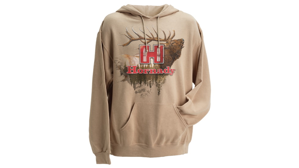 Hornady Elk Hoodie - Mens Small Tan/Khaki, 99612S