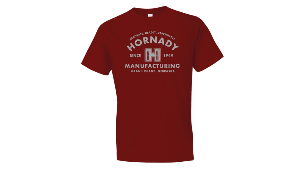 Hornady MFG T-Shirt - Men's, Cardinal, 2XL, 31425
