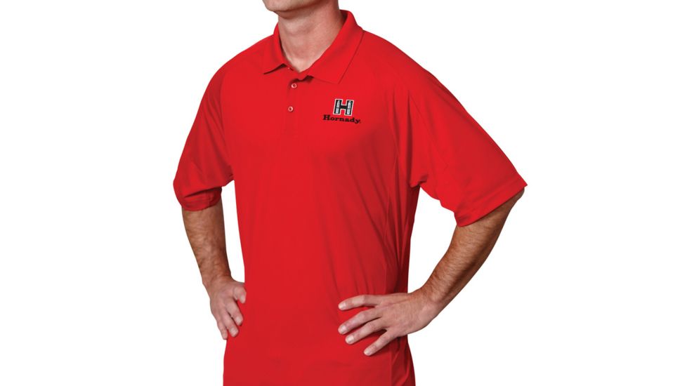 Hornady Moisture-Wicking Polo Shirt, Red, Small 9972S