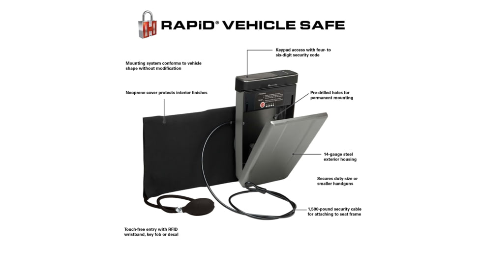 Hornady Rapid Vehicle Safe, RFID, 98210