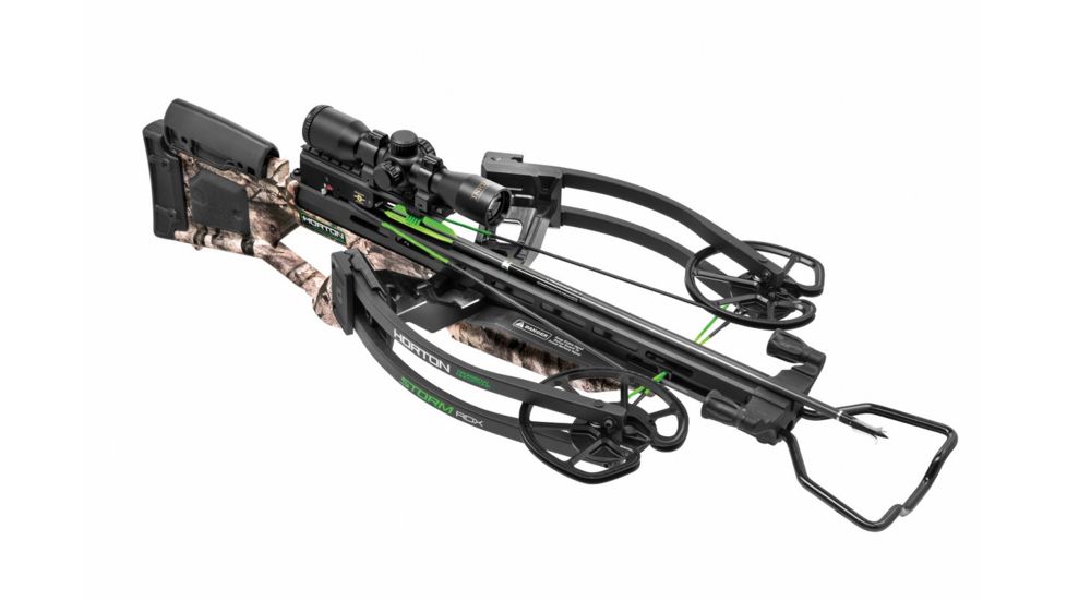 Horton Archery Storm RDX Crossbow Package w/Rangemaster Pro Scope, Dedd Sled 50, Mossy Oak Treestand, Medium, NH15001-7510