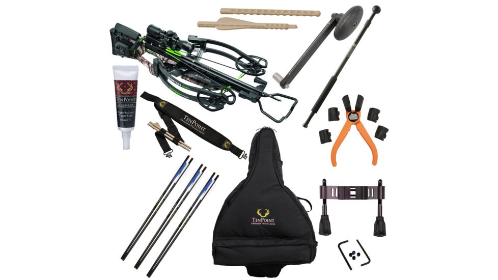 Horton Archery Storm RDX Premium Crossbow Package w/3x Pro-View 2 Scope,ACUdraw,165lb Draw Weight, Mossy Oak Treestand Camo, NH15001-7522 W/ Vanguard Veo Shooting Stick